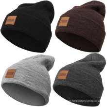 Wholesale Black Plain Knitted Beanie